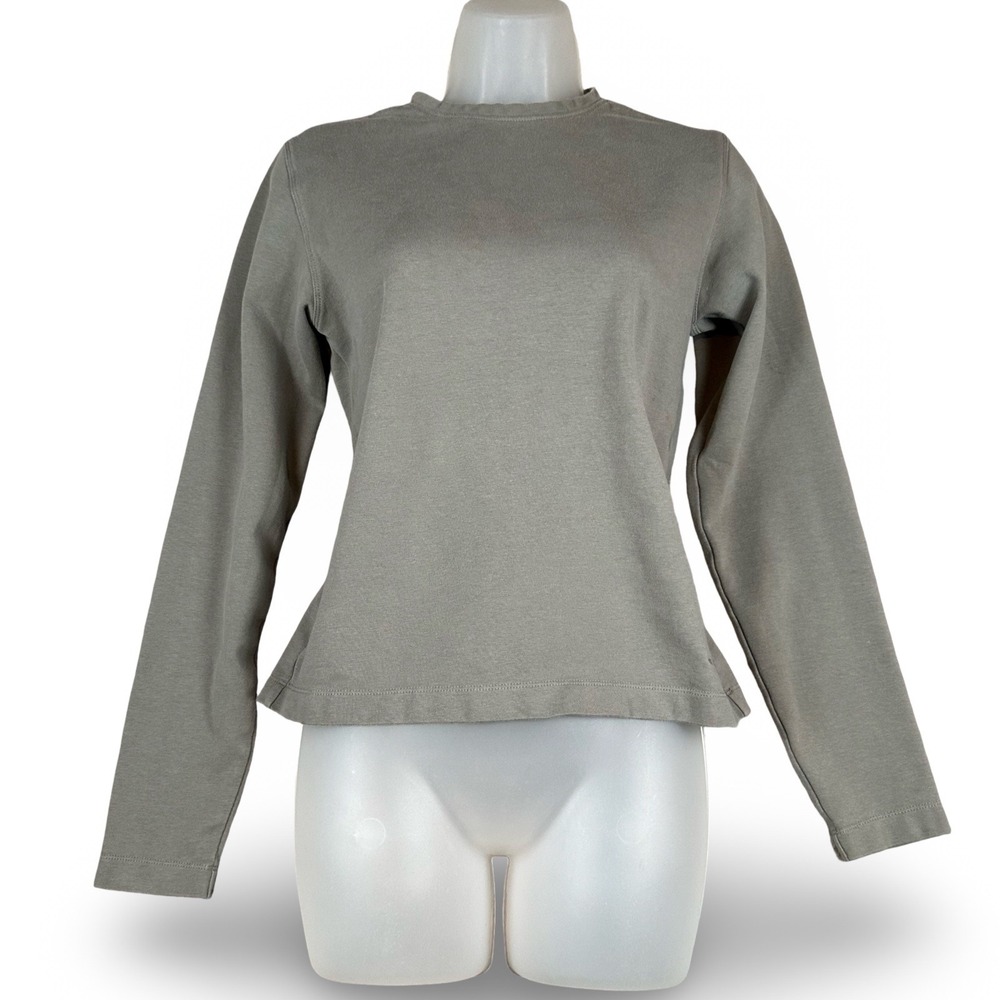 Patagonia Organic Cotton Long Sleeve Crewneck Tee Women Medium Gray Gorpcore Top